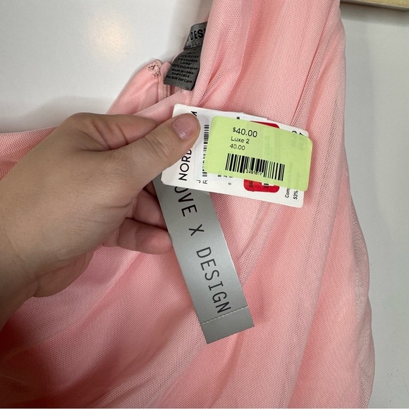 Love x Design One Shoulder Ruched Pink Midi Dress Size Medium - Picture 7 of 7